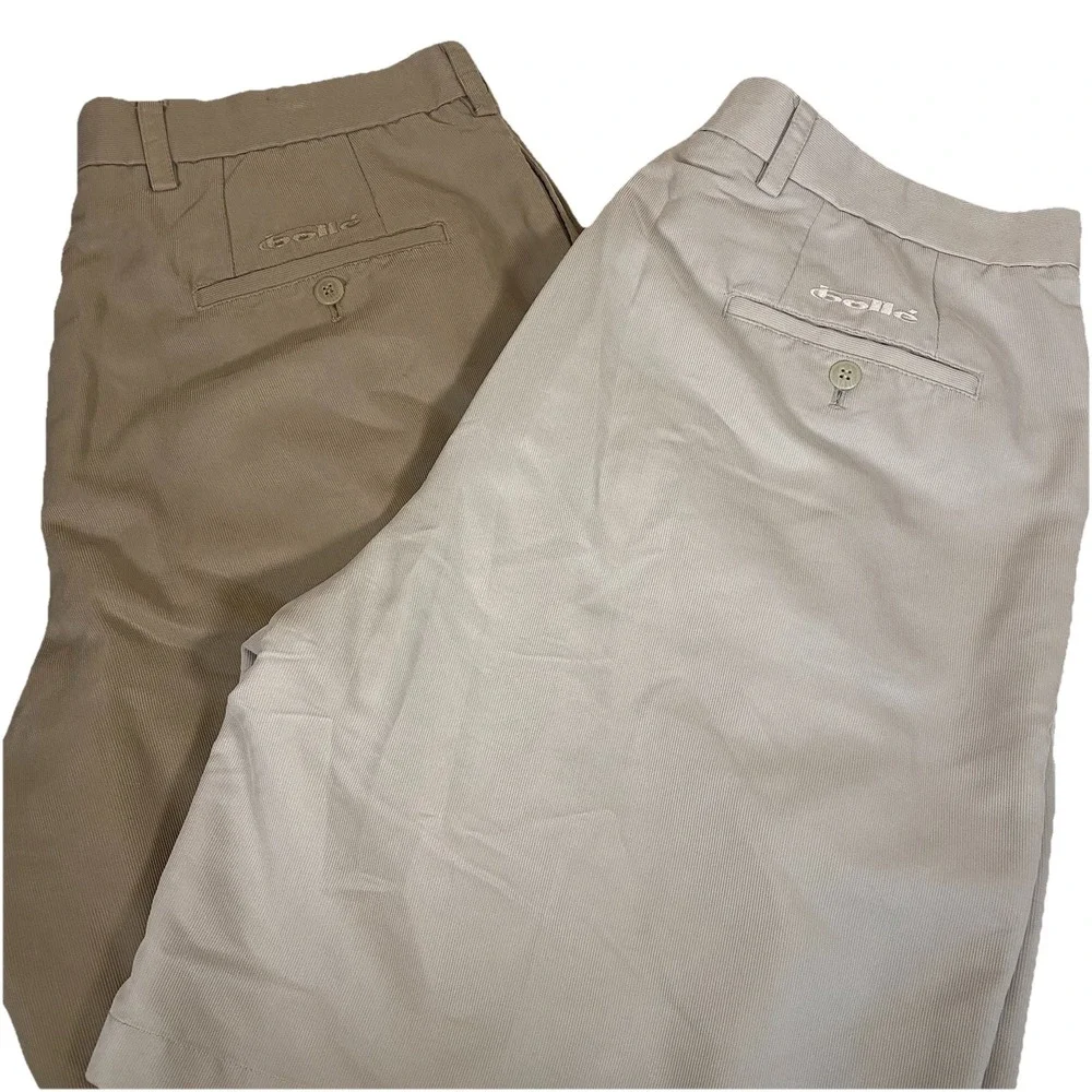 2 Pair Bolle Golf Tech Mens Corduroy Flat Front Shorts‎ 38